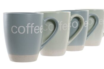 MUG SET 4 GRÈS HÉVÉA 11,5X9X10,5 300 ML, LC179317 3