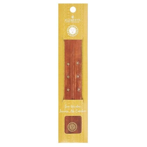 Sun Wooden Incense Ash Catcher