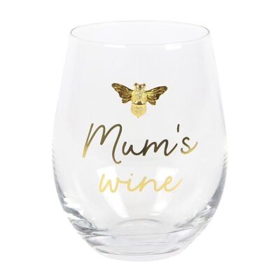 Bicchiere da vino senza stelo per vino della mamma