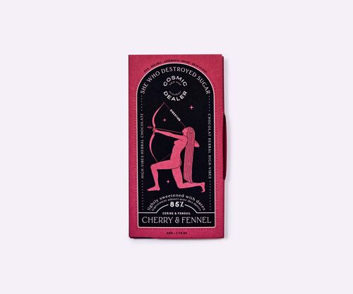 TABLETTES 85% - CHOCOLAT NOIR CRU : Cerise & Fenouil : Digestion