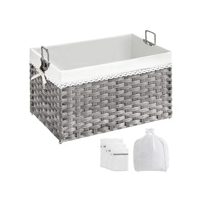 Laundry basket 75L grey