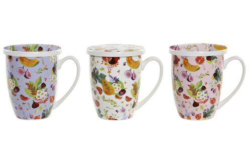 MUG INFUSIONES PORCELANA 12X9X11 380ML, 3 SURT. LC179337