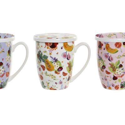 TASSE À INFUSION EN PORCELAINE 12X9X11 380ML, 3 ASSORTIMENTS. LC179337