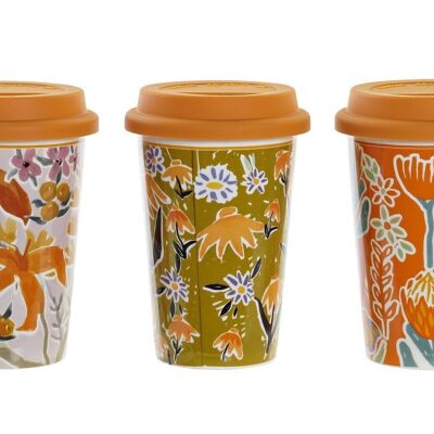 MUG SILICONE PORCELLANA 10X10X14 400 ML, 3 ASSORTIMENTI. LC179345