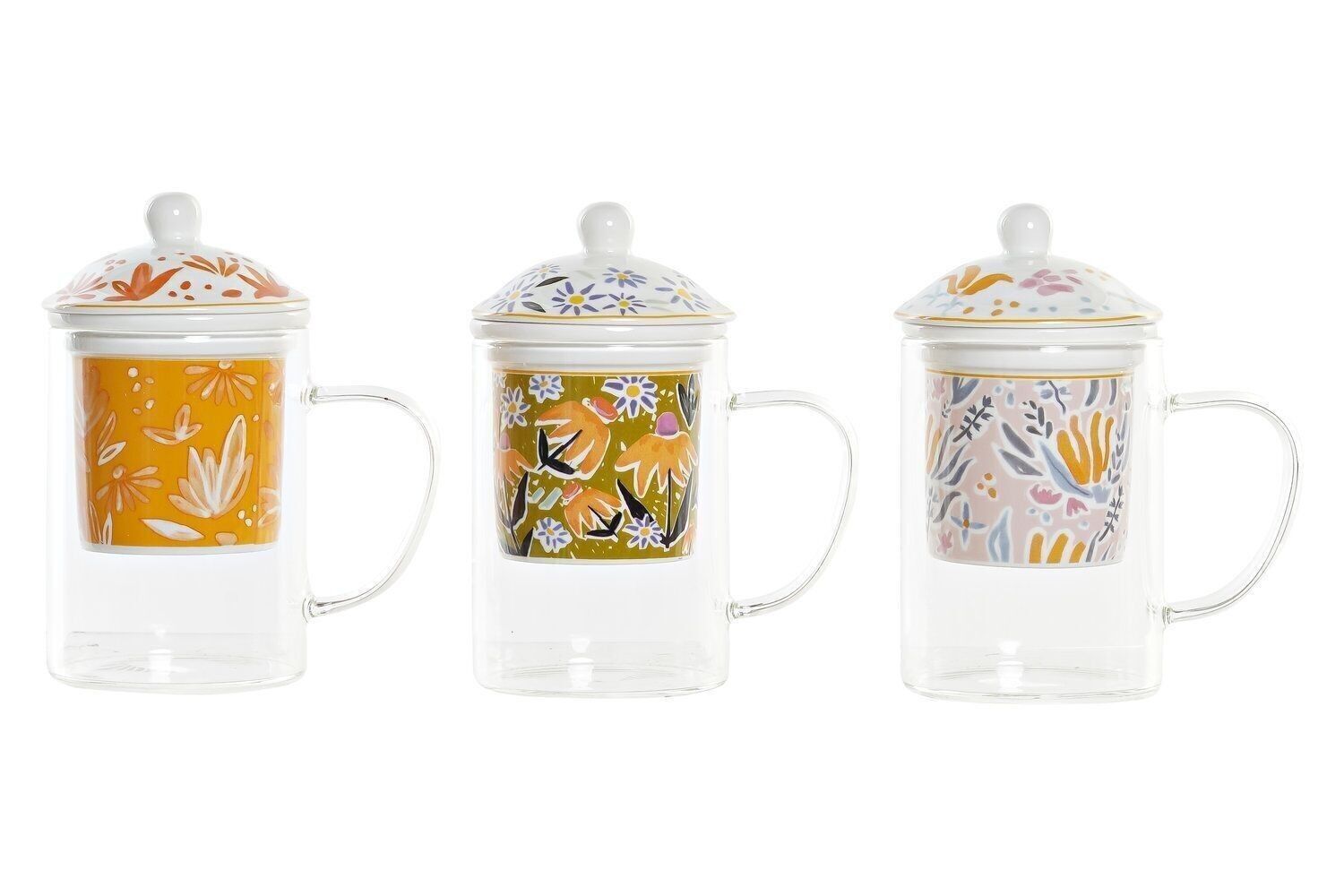 PORZELLANGLASBECHER 12X8X15 300 ML, 3 SORTIMENTE. LC179346