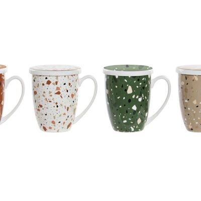 MUG INFUSIONES PORCELANA 12X9X11 380ML, 4 SURT. LC179347