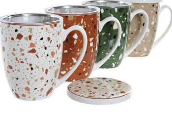 TASSE À INFUSION EN PORCELAINE 12X9X11 380ML, 4 ASSORTIMENTS. LC179347 2