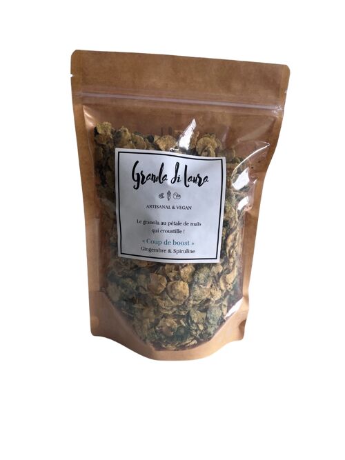 Granola VRAC 1KG "Coup de boost" Gingembre et Spiruline