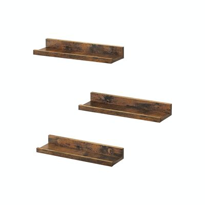 Set di 3 mensole da parete per cornici 10 x 38 x 5/2 cm (P x L x A)