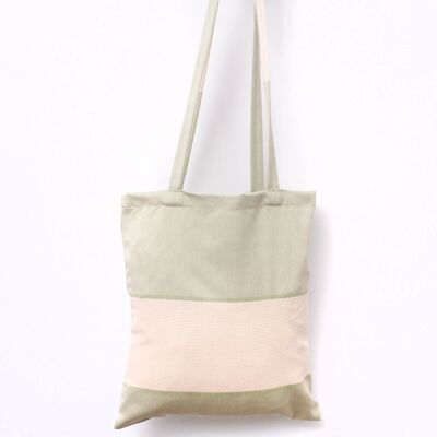 DIY Cross Stitch Green Tote Bag with Aida Fabric, Cross Stitch Craft Supplies, 37 x 40 cm