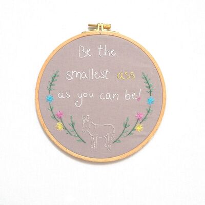 Funny Embroidery DIY Wall Decor, Funny Meme Gifts, Beginner Embroidery Hoop Art, 19 cm Ø
