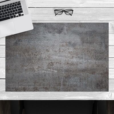 Desk pad made of premium vinyl for children and adults - steel plate - 60 x 40 cm (BPA-free)