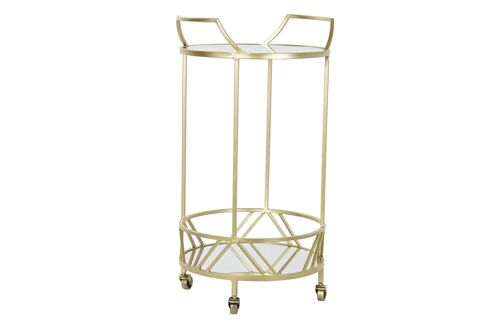 CAMARERA METAL CRISTAL 42X40X78 DORADO MB191555