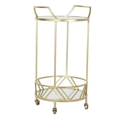 CAMARERA METAL CRISTAL 42X40X78 DORADO MB191555