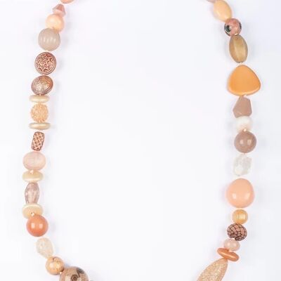 SALMON PEARL NECKLACE-HANDMADE IN ITALY WITH LOVE /Emanuela Salatino
