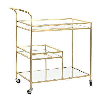 CAMARERA METAL ESPEJO 71X35X75,5 MATE DORADO MB194524