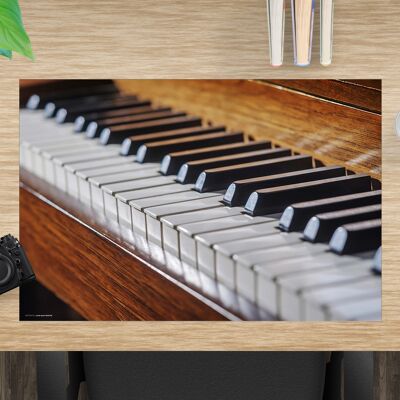 Premium Vinyl Desk Pad for Kids and Adults - Piano Keys - 60 x 40 cm (BPA Free)