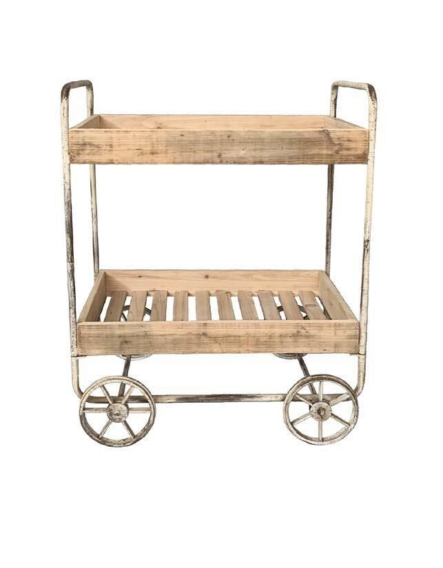 KELLNERIN TANNE METALL 70X46X88 NATUR RUSTIKAL MB206183