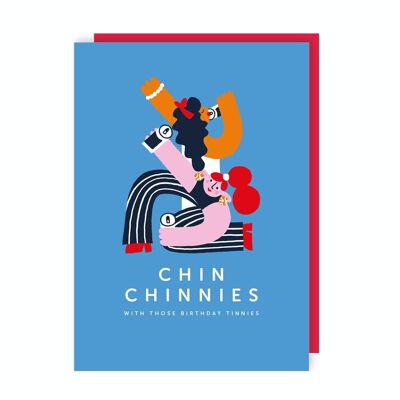 Paquete de 6 tarjetas Chin Chinnies