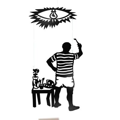 Móvil decorativo, plástico troquelado con laser - Picasso
