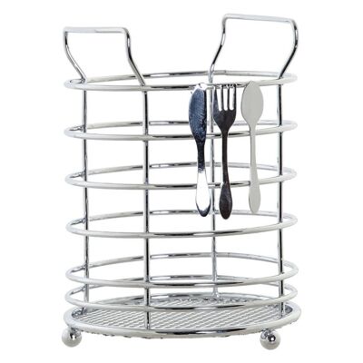 METAL CUTLERY TRAY 11,5X11,5X15 CHROME CUTLERY PC185160