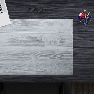 Premium Vinyl Desk Pad for Kids and Adults - Gray Boards Monochrome - 60 x 40 cm (BPA Free)