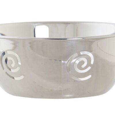 STAINLESS STEEL BASKET 15,5X15,5X6 15CM SILVER CHROMED BREAD PC185871