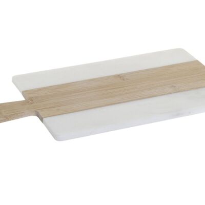 TABLA CORTAR BAMBU MARMOL 38X18X1 BLANCO PC185973