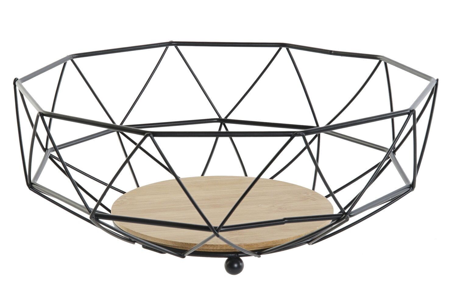 OBSTSCHALE AUS BAMBUSMETALL 26X28X10,5 SCHWARZ PC186185