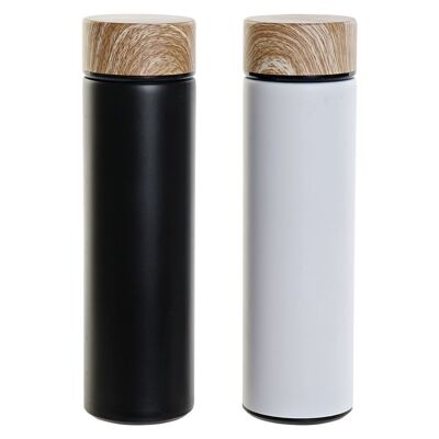 BAMBOO STAINLESS STEEL BOTTLE 6X6X23 550ML. FILTER 2 SURT. PC186197