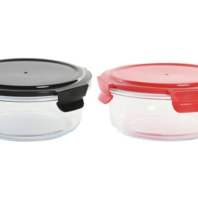 CONTENITORE IN BOROSILICATO PP 17X17X7 950ML. 2 SURT. PC186220