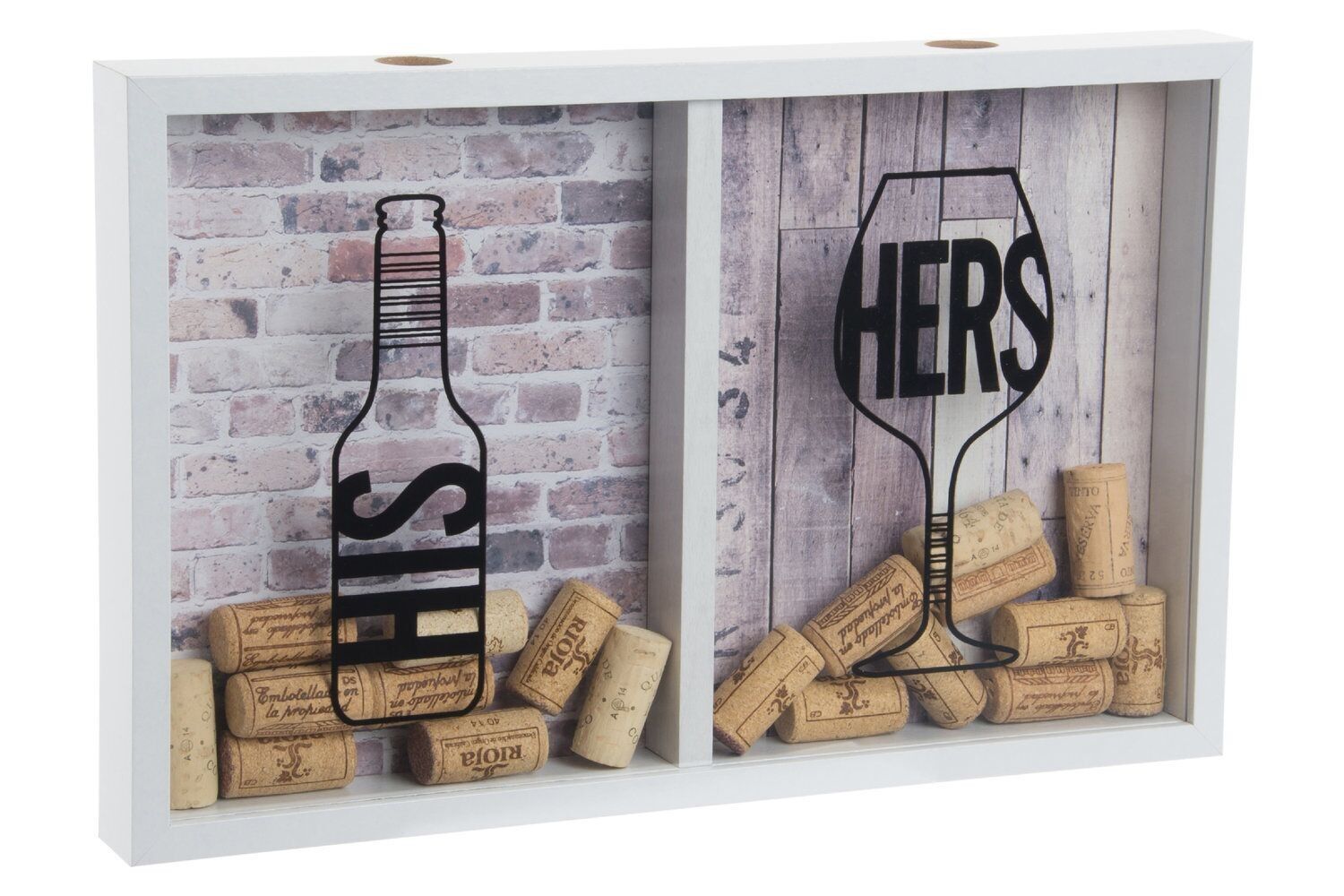 HOLZGLASKASTEN 40X4X25,5 WEISSE KAPPEN PC186600