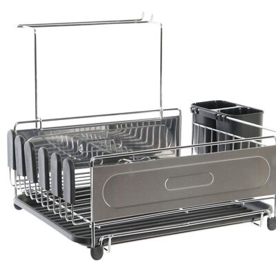 STAINLESS DISH DRAINER PP 45X30,5X30 SILVER PC186739