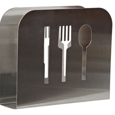STAINLESS STEEL NAPKIN HOLDER 15X4X12,5 SILVER PC186743