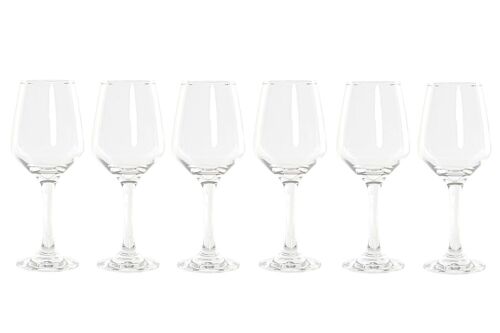 COPA SET 6 CRISTAL 7X7X21 320ML, VINO BLANCO PC186755