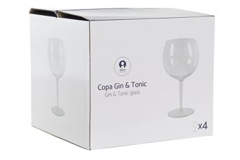 VERRE SET 4 VERRE 12X12X21,5 510ML, GIN TONIC PC186758 4