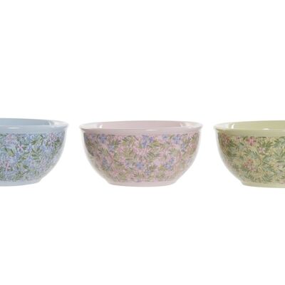 DOLOMITE BOWL 14X14X7 600 FLOWERS 3 ASSORTMENTS. PC186805