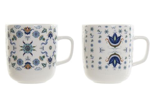 MUG PORCELANA 11,5X8,5X10 380ML, AZULEJOS 2 SURT. PC186836