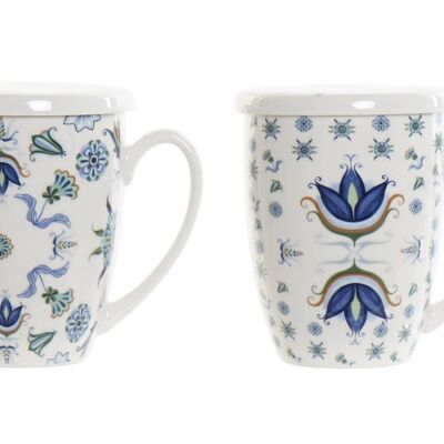 MUG INFUSI IN PORCELLANA 12X9X11 380ML, PIASTRELLE 2 PC186837