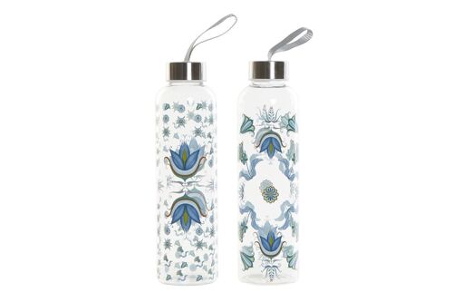 BOTELLA BOROSILICATO 6,5X6,5X23 550ML, AZULEJOS 2 PC186840