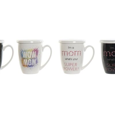 MUG INFUSIONES PORCELANA 12X9X11 380ML MOM 4 SURT. PC186842