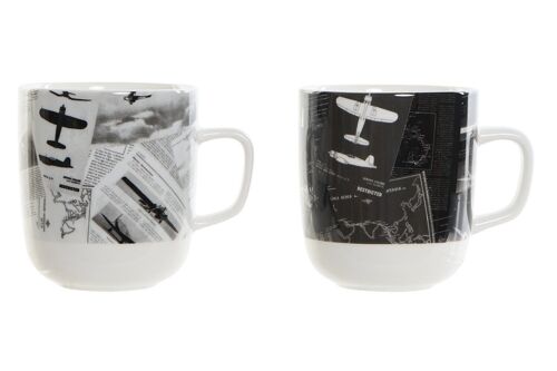 MUG PORCELANA 11,5X8,5X10 380ML, AVIACION 2 SURT. PC186847