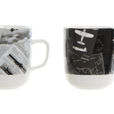 MUG PORCELANA 11,5X8,5X10 380ML, AVIACION 2 SURT. PC186847