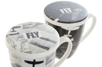 MUG INFUSION PORCELAINE 12X8,3X11 380ML AVIATION PC186848 3