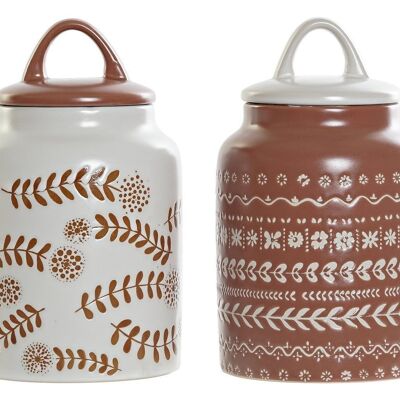 STONEWARE JAR 11X11X19 MATTE 2 ASSORTMENTS PC186862