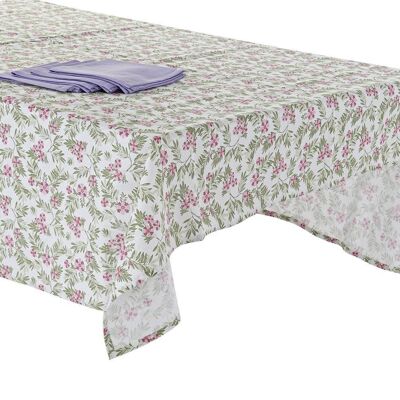 TABLECLOTH SET 5 COTTON 150X150X0,5 GREEN FLOWERS PC186905