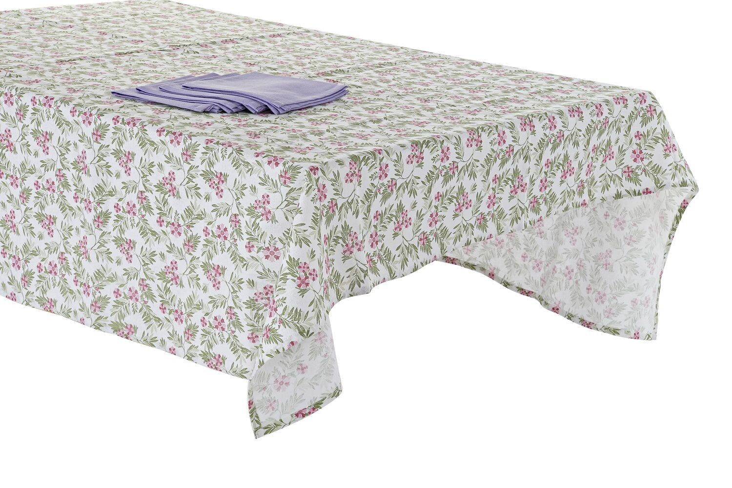 TISCHDECKEN-SET 9 BAUMWOLLE 150X250X0,5 GRÜNE BLUMEN PC186906