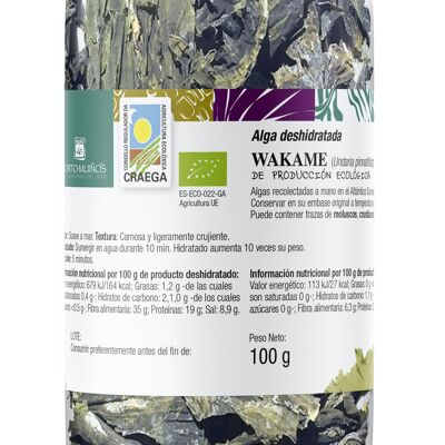 Algues - Wakamé déshydraté ECO 100g