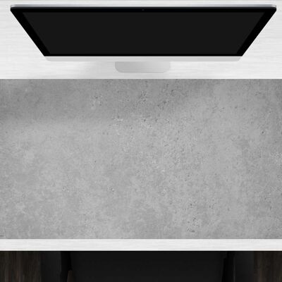 Desk pad made of premium vinyl XXL with integrated mousepad - dark concrete look - 100 x 50 cm - BPA-free