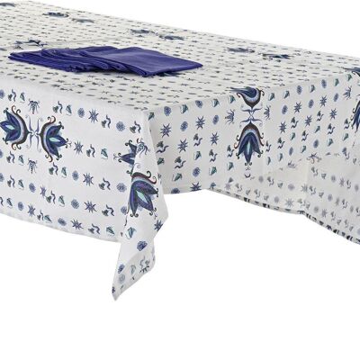 SET DE NAPPE 5 COTON 150X150X0,5 TUILES 2 ASSORTIMENTS. PC186917